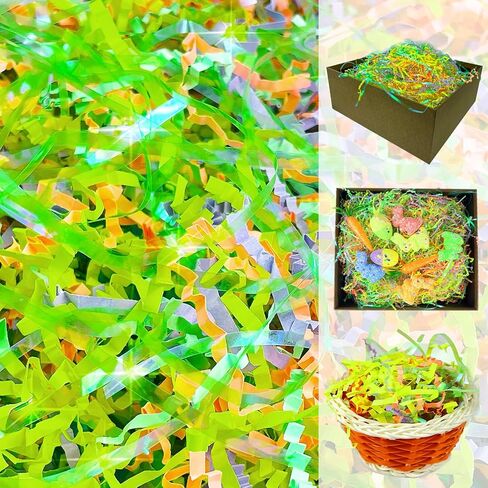 1 رطل عيد الفصح العشب قطع الورق حزمة كبيرة الرافية العشب قزحي الألوان القابلة لإعادة التدوير أجاد ورقة لعيد الفصح هدية مربع سلة حشو الأخضر الأصفر الأرجواني ورقة أجاد حشو حفلة عيد ميلاد هدية التغليف in Saudi Arabia
