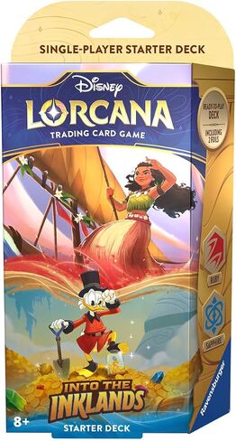 Ravensburger Disney Lorcana: Into the Inklands TCG Starter Deck: روبي والياقوت للأعمار من 8 سنوات فما فوق in Saudi Arabia