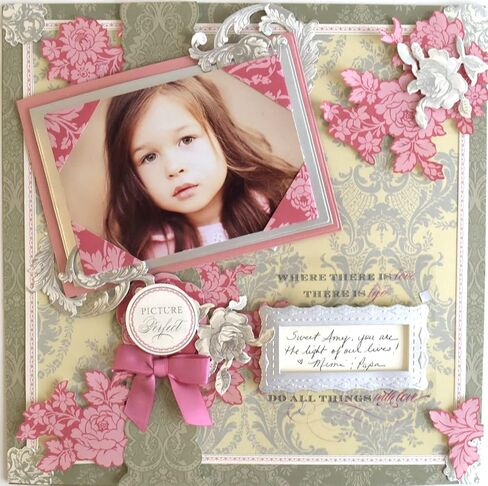 قوالب إطار صور القصاصات Anna Griffin - 12 قطعة من قوالب القطع المعدنية المزخرفة لصنع البطاقات، إطارات الصور DIY، المجلات وسجل القصاصات مع ورقة الأفكار، أكبر قالب هو 5 بوصة × 7 بوصة in Kuwait