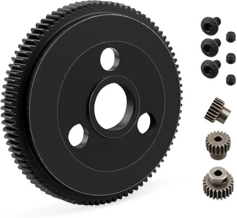 90T 48P Spur Gear مع 19T 21T 23T Pinions Gears، ترس فولاذي معدني متوافق مع Slash/Stampede/Rustler/Bandit 2WD/VXL 1/10 RC Truck، استبدل 4690 in Kuwait