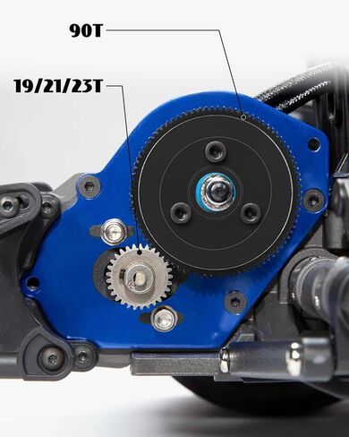 90T 48P Spur Gear مع 19T 21T 23T Pinions Gears، ترس فولاذي معدني متوافق مع Slash/Stampede/Rustler/Bandit 2WD/VXL 1/10 RC Truck، استبدل 4690 in Kuwait