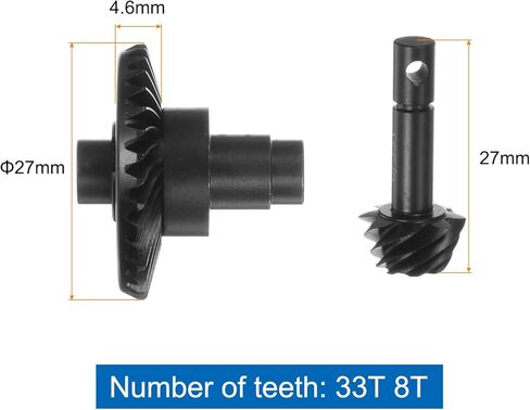 uxcell Steel Diff Gear Steel, 33T 8T Helical Gear RC Car, 2 Sets for SCX10 in Kuwait