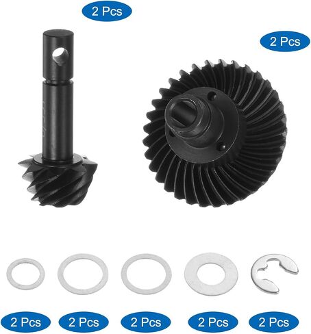 سيارة Uxcell Steel Diff Gear Steel، 33T 8T Helical Gear RC، مجموعتان لـ SCX10 in Kuwait