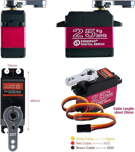 DS3235 35kg Digital RC Servo High Torque All Metal Gear Coreless Motor Waterproof Servo Motors for RC Robot, Car, Truck (Control Angle 270°) in Kuwait