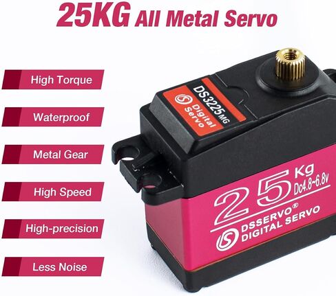 DS3235 35kg Digital RC Servo High Torque All Metal Gear Coreless Motor Waterproof Servo Motors for RC Robot, Car, Truck (Control Angle 270°) in Kuwait
