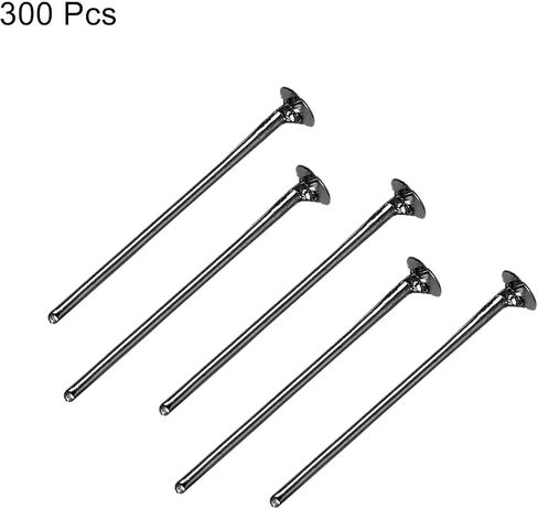 MECCANIXITY 300Pcs Flat Head Pins for Jewelry Making 15mm Brass Flat Head Pins Jewelry Head Pins for Craft Earring Bracelet Necklace Pendant Supplies 20 Gauge Bronze in Kuwait