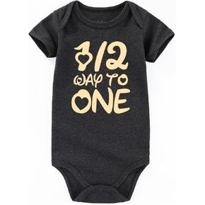 1/2 birthday girl half birthday outfit baby girl half way to one baby girl outfit half party decorations Gifts in Kuwait