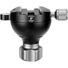 LEOFOTO YB-75SK 75mm Leveling Half Ball Adapter & Arca/RRS Compatible Clamp w Bubble Level for Bowl Tripod Short Handle Low Profile
