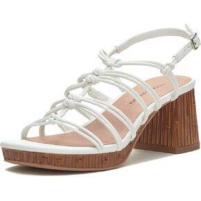 Lucky Brand Women's Bassie Strappy High Heel Sandal Heeled