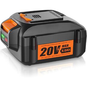 【Upgrade】 6.0Ah 20V Replace Battery for Worx 20V Battery Compatible with Worx 20 Volt Lithium WA3520 WA3525 WG151s WG155s WG251s WG255s WG540s WG545s WG890 WG891 Cordless Power Tools Battery