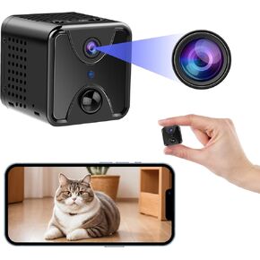 Mini Hidden Camera WiFi Nanny Cam, 4K Spy Camera for Home Security with Motion Detection, Alarm Notification, Real-Time Video&Control, IR Mode, Night Vision Home Surveillance Security Camera P2P