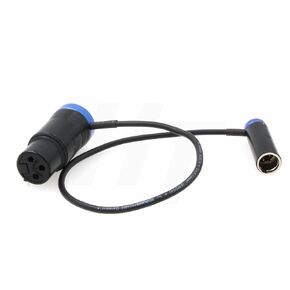 Audio Mixer Cable for Blackmagic Pocket Cinema 6K Canon C70 Camera, Mini XLR TA3M to XLR 3 Pin Right Angle Low-Profile 40cm Blue
