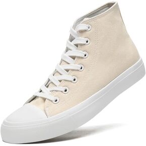 LUMUBBY Canvas Shoes for Women Men High Top Lace Up Sneakers Canvas Fashion Sneakers Classic Casual Walking Shoes Comfortable Breathable…