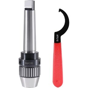 1/16-1/2" MT4 Precision Keyless Drill Chuck, Heavy-Duty with Integrated Shank, Titanium Jaws, 0537-1204