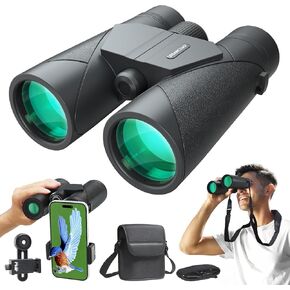 15X45 Professional HD Binoculars for Adults High Powered with Phone Adapter, IPX7 Waterproof Binoculars with Large Eyepiece, Binoculars for Bird Watching Hiking Hunting Cruise Ship