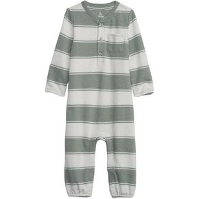 GAP Unisex Baby Striped One-Piece Soft Sky Blue 18-24M