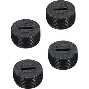 MECCANIXITY Carbon Brush Holder Cap Motor Electric Brush Plastic Cover Thread Black 19mm/0.75 Inch OD Pack of 4