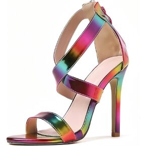 Rainbow Sandals With Stiletto Heels