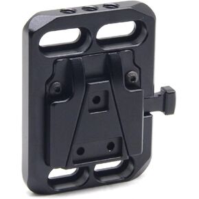 ANNTERY V Lock Mount Battery Plate Quick Release,Power Supply Splitter Fastenly to 15MM Rail with 15MM Dual Hole Rail Mount Clamp,Compatible with Canon Sony FUJIFILM Cameras/camcorders-A022