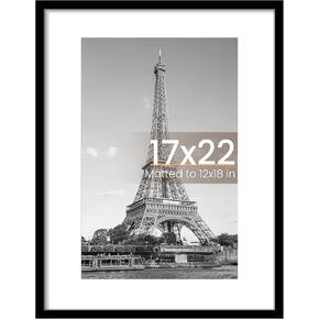upsimples A3 Picture Frame, Display Pictures 8.3x11.7 with Mat or 11.7x16.5 Without Mat, Wall Hanging Photo Frame, White, 1 Pack