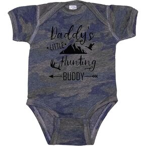 Ebenezer Fire Camo Onesie/Daddy's Little Hunting Buddy/Baby Announcement/Pregnancy Reveal
