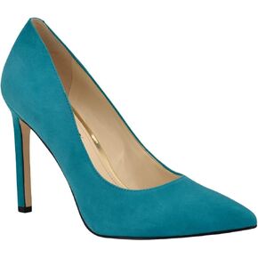 Nine West Women's Tatiana Pump, Teal Suede 405, 8