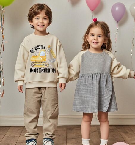 طفل الفتيان الأخ الأكبر البلوز لإعلان الحمل طفل رضيع الشتاء بلايز الملابس وتتسابق 1-7 سنوات in Kuwait