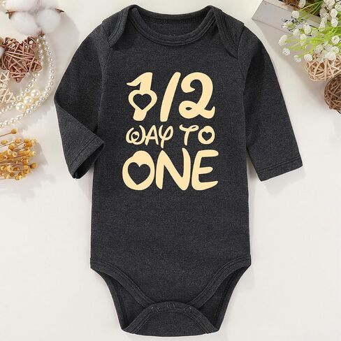 1/2 birthday girl half birthday outfit baby girl half way to one baby girl outfit half party decorations Gifts in Saudi Arabia
