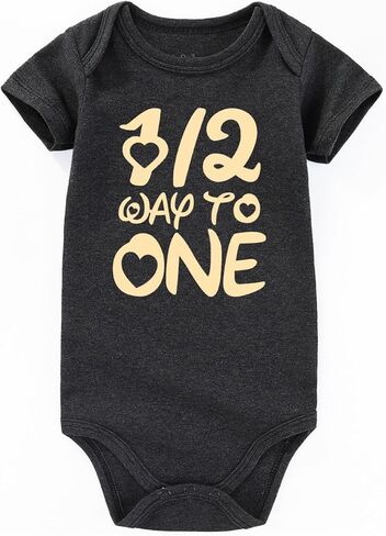 1/2 birthday girl half birthday outfit baby girl half way to one baby girl outfit half party decorations Gifts in Kuwait