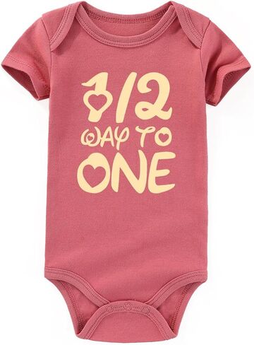 1/2 birthday girl half birthday outfit baby girl half way to one baby girl outfit half party decorations Gifts in Saudi Arabia