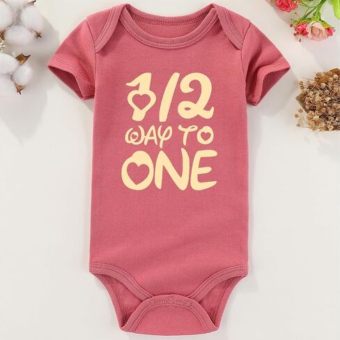 1/2 birthday girl half birthday outfit baby girl half way to one baby girl outfit half party decorations Gifts in Saudi Arabia