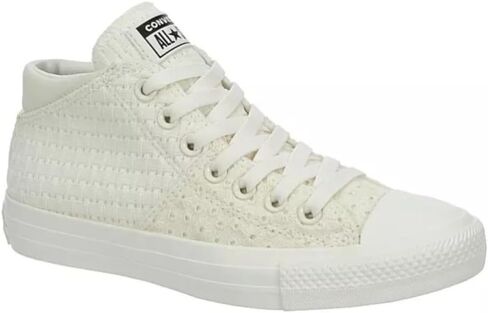 Converse Unisex Chuck Taylor All Star Madison Mid Canvas Sneaker - Lace up Closure Style - Egret/Vintage White 8.5 in Saudi Arabia