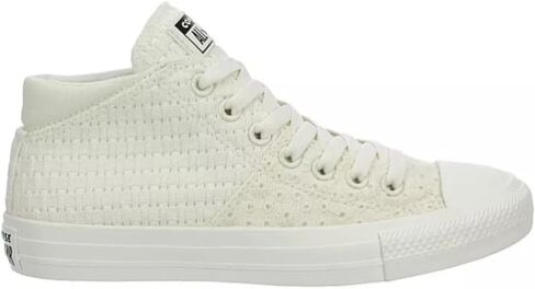 Converse Unisex Chuck Taylor All Star Madison Mid Canvas Sneaker - Lace up Closure Style - Egret/Vintage White 8.5 in Saudi Arabia