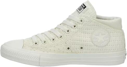 Converse Unisex Chuck Taylor All Star Madison Mid Canvas Sneaker - Lace up Closure Style - Egret/Vintage White 8.5 in Saudi Arabia