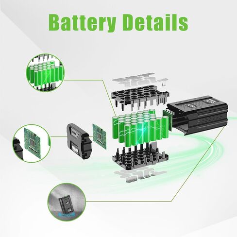 【Upgrade LCD Display】 3.5Ah 60V Replace Battery for Greenworks 60V Battery Cordless Power Tools Max Lithium-ion Battery LB60A00 LB60A02 LB60A03 for Greenworks Pro 60V Battery Repalcement in Saudi Arabia