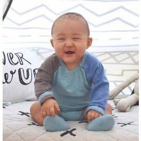 Babysoy Organic Mix Color Long Sleeve Boy Onesie/Bodysuit in Saudi Arabia