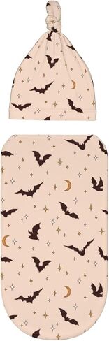Halloween Bat Newborn Swaddle Blankets Hat Sets Soft Baby Receiving Blanket Swaddle Sack for Baby Shower Infant Boy Girl Gift in Kuwait