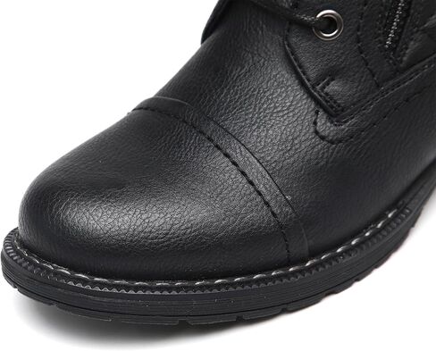 أحذية DECARSDZ النسائية الأنيقة للكاحل باللون الأسود برباط للدراجة النارية in Kuwait