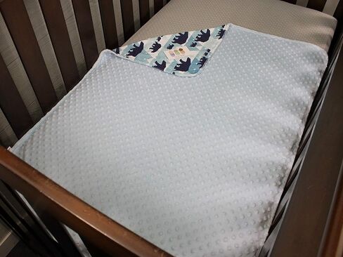 Top Tots Deluxe Baby Blanket - Deer Heads, Minky Dot, Orange in Saudi Arabia