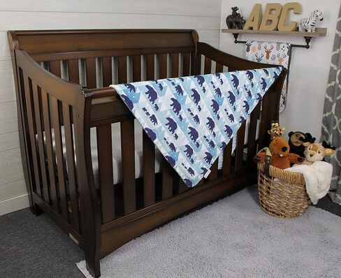 Top Tots Deluxe Baby Blanket - Deer Heads, Minky Dot, Orange in Saudi Arabia