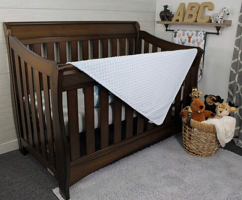 Top Tots Deluxe Baby Blanket - Deer Heads, Minky Dot, Orange in Saudi Arabia