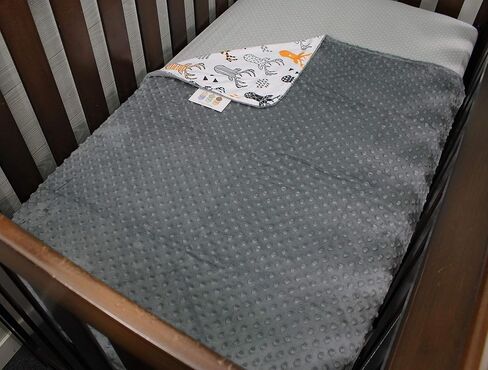 Top Tots Deluxe Baby Blanket - Deer Heads, Minky Dot, Orange in Saudi Arabia