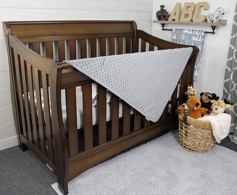 Top Tots Deluxe Baby Blanket - Deer Heads, Minky Dot, Orange in Saudi Arabia