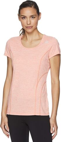 Reebok Womens Poly Marled Basic T-Shirt, Grey, Small in Saudi Arabia