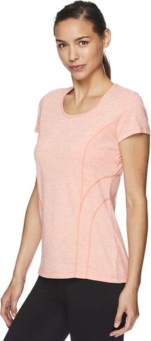 Reebok Womens Poly Marled Basic T-Shirt, Grey, Small in Saudi Arabia