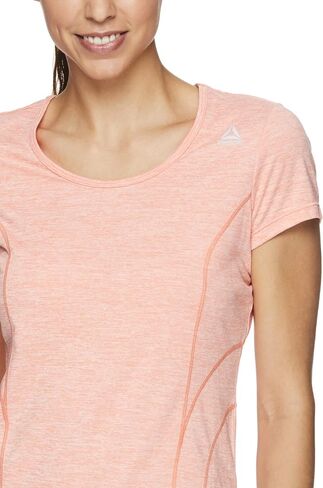Reebok Womens Poly Marled Basic T-Shirt, Grey, Small in Saudi Arabia