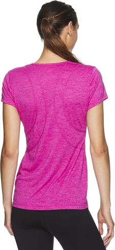 Reebok Womens Poly Marled Basic T-Shirt, Grey, Small in Saudi Arabia
