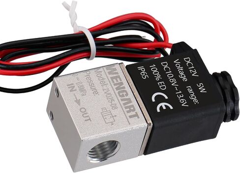 Pneumatic Solenoid Valve 1/4"PT 2V025-08,Single Coil Pilot-Operated Electric,2 Position 2 Way for Powerful Electromagnetic Control (DC24V/DIN Socket) in Saudi Arabia