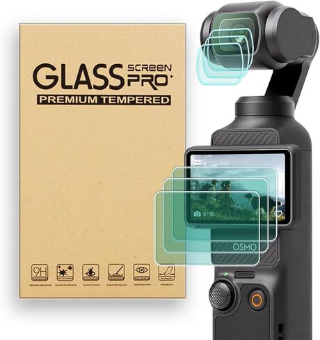[6 قطع] واقي شاشة لـ DJI OSMO Pocket 3، شاشة LED شفافة لملحقات DJI Pocket 3 مع صلابة 9H، حساسة للمس، حماية كاملة للشاشة in Kuwait
