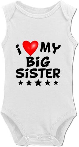 بدلة قطعة واحدة للأطفال حديثي الولادة من I Love My Big Sister بأكمام طويلة للجنسين in Saudi Arabia